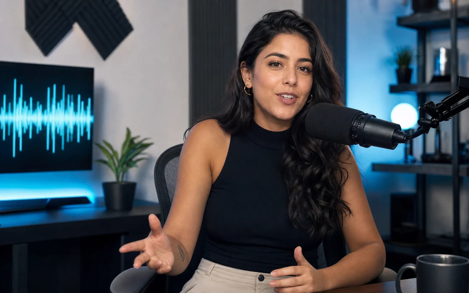 Creator apresentando uma transmissão ao vivo